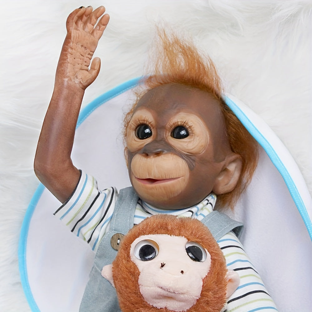22" Reborn Monkey Soft Silicone Vinyl Doll Lifelike Real Newborn Toy