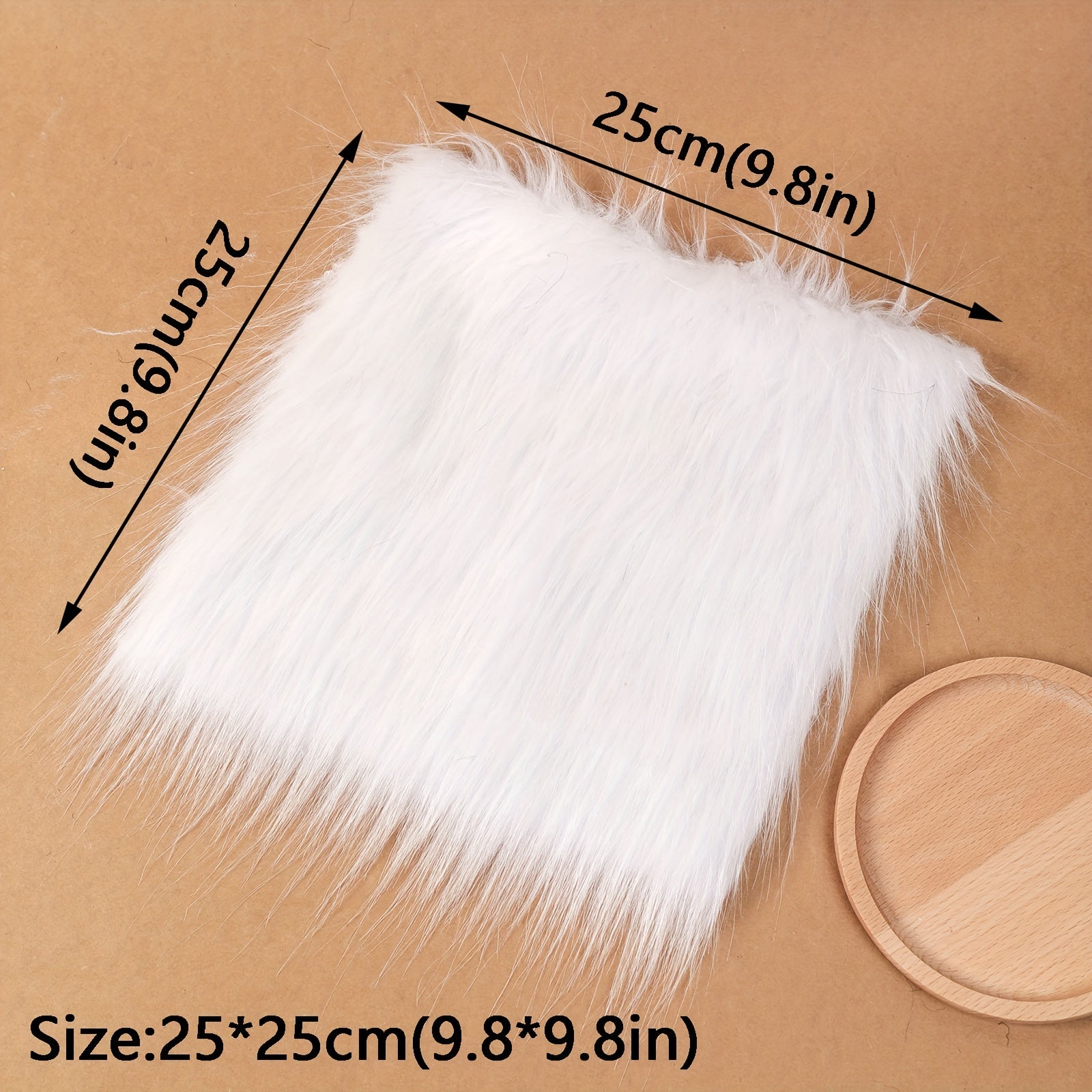 Artificial Fur Square Fabric Sewing Fabric Beard Hair Toy Doll DIY Cosplay