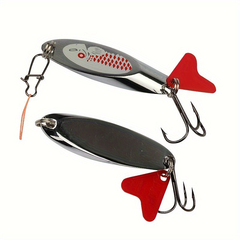 1pc 5 32g Saltwater Fishing Spoon Lure Treble Hook Hard Bait