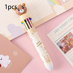Bear 10 Ballpoint Pen Cartoon Press Type Student Writing Hand Account