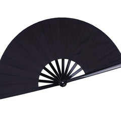 Velvet Cover Set Hand Fan Bamboo Bone Ring