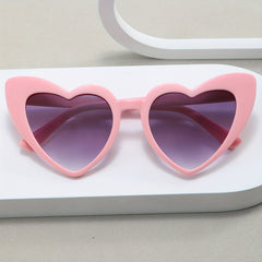 Heart Sunglasses Gradient Lens Photo Prop Glasses Casual Outdoor Eyewear