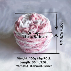 Hand Woven Ice Chunky Yarn Hook Shoe Seat Cushion Diy Woven Scarf