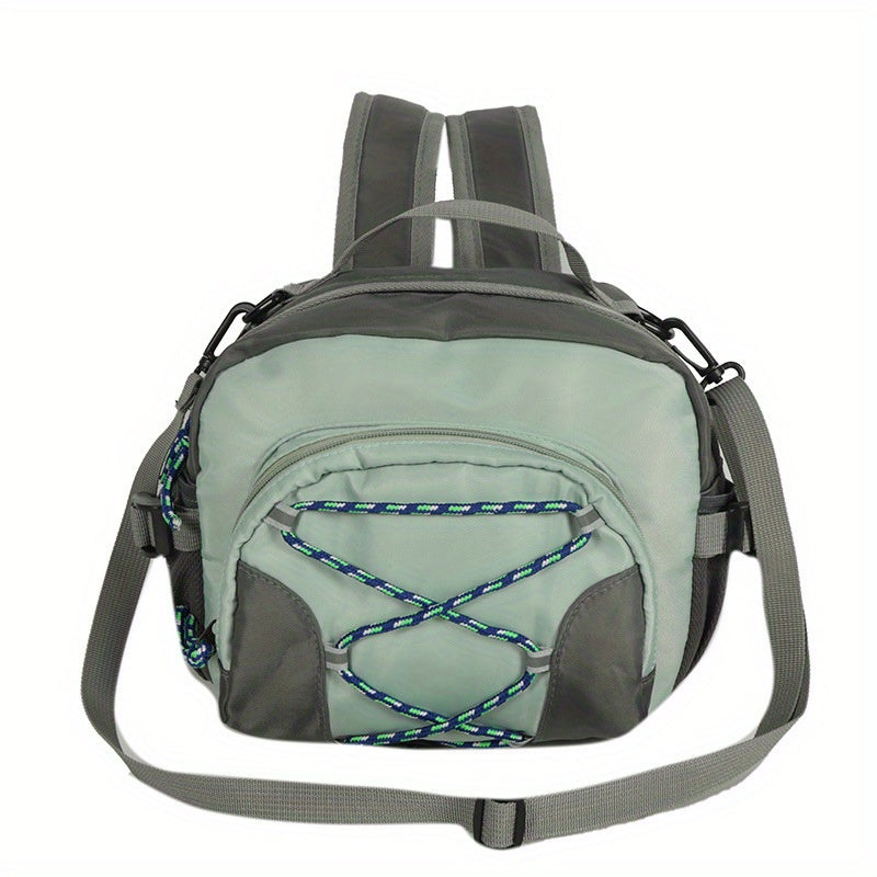 Small Contrast Backpack Drawstring Detail School Bag