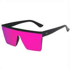 Oversized Flat Top Polarized Sunglasses Square Frame UV400