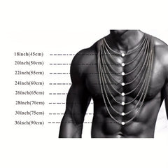 Titanium Steel Men's Necklace Stainless Steel Cuban Chain