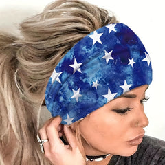 Stars Pattern Sports Headband Yoga Fitness Workout Sweatband Hair Accessories