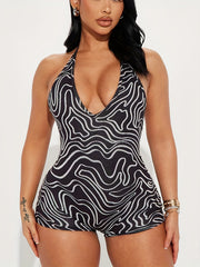 Sexy Backless Halter Romper Jumpsuit