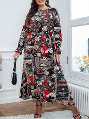 Flounce Sleeve Tie Front Maxi Dress