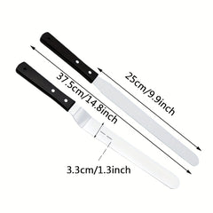 Stainless Steel Cake Spatula Set for Icing & Frosting