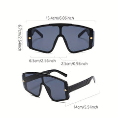 Oversized Shield Sunglasses UV400 for Travel Beach Party Club