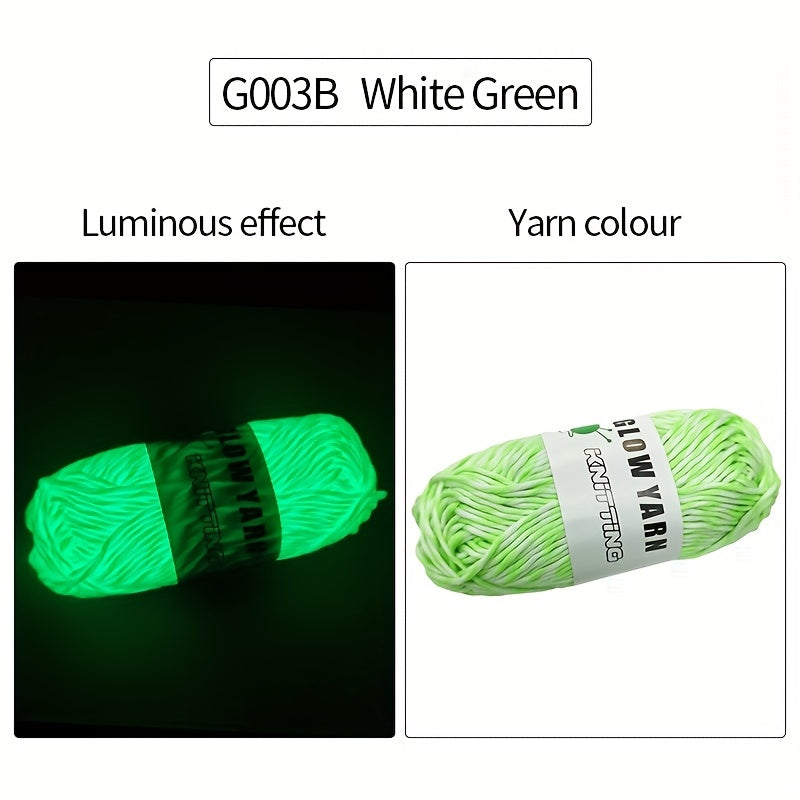 1 Skein Mixed Glow In The Dark Yarn for DIY Knitting and Crocheting