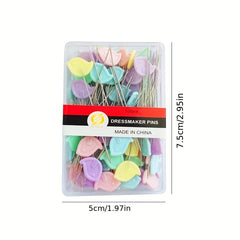 100pcs Sewing Patchwork Pins 4 Patterns Hand Stitched Pin Quilting Tool