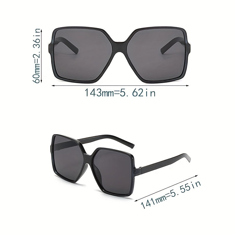 Large Square Sunglasses Casual Gradient Glasses for Beach UV400