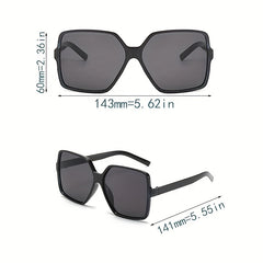 Large Square Sunglasses Casual Gradient Glasses for Beach UV400