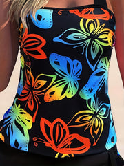  Ombre Butterfly Tankini Set