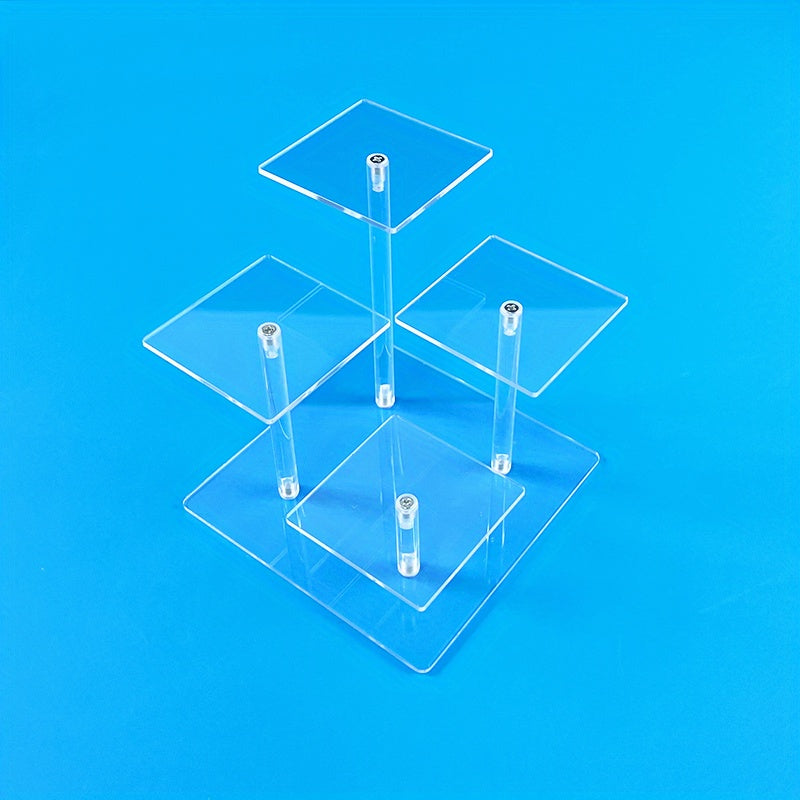 4 Tier Acrylic Display Stand for Figures Collectibles Toys Dolls