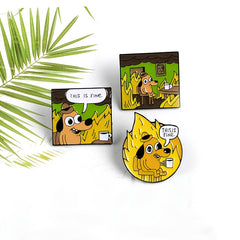 Creative Cartoon Dog Alloy Brooch