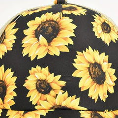 Unisex Sunflower Embroidered Baseball Cap for Outdoor Sport