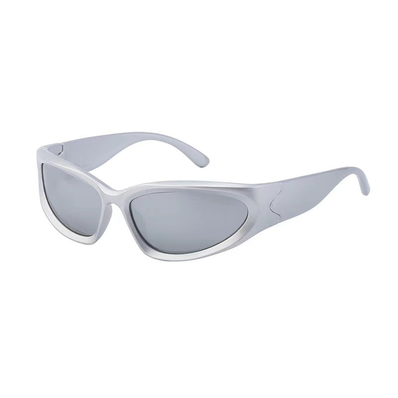 Men's Y2K Style Sports Sunglasses with Glasses Box and Cloth