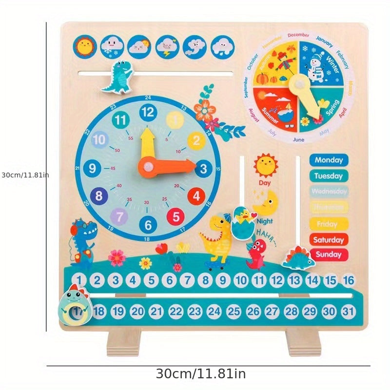 Calendar Clock Puzzle Board Kids Learning Time Cognition Toy