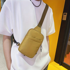 Men's Nylon Crossbody Bag Small Casual Phone Chest Bag Multifunctional Diagonal