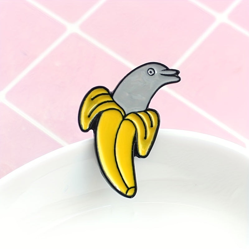 Dolphin Banana Jewelry Brooch For Men Pin