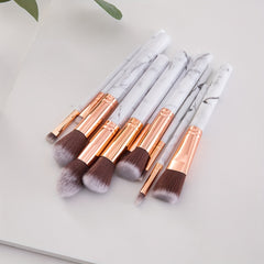 10pcs Marble Makeup Brush Kit - Great for Beginners