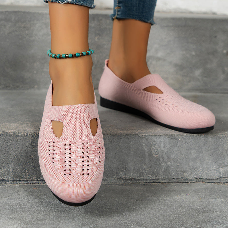 Women's Lightweight Breathable Knit Flat Shoes