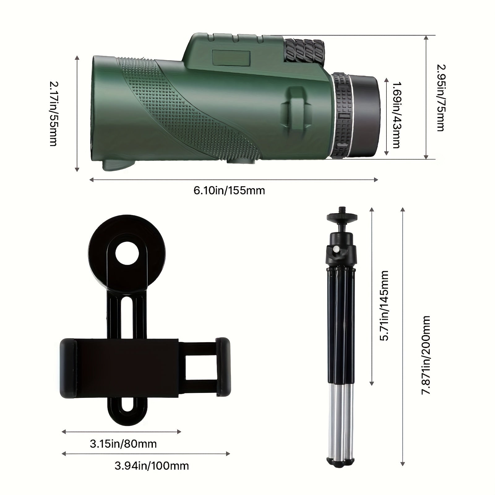High Definition 10x42mm Binoculars with Smartphone Photography Support