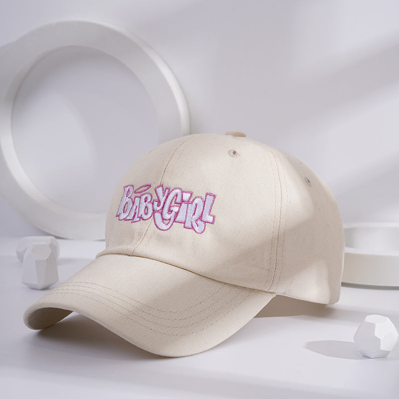 Solid Baseball Cap BABY GIRL Embroidery Sun Hat Casual Sports Hat