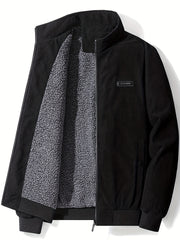 Men's Fleece Zip Jacket Casual Comfortable Coat Fall Winter