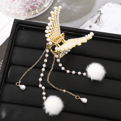 Long Tassel Hair Claw Clips Rhinestone Butterfly Hair Barrettes for Women