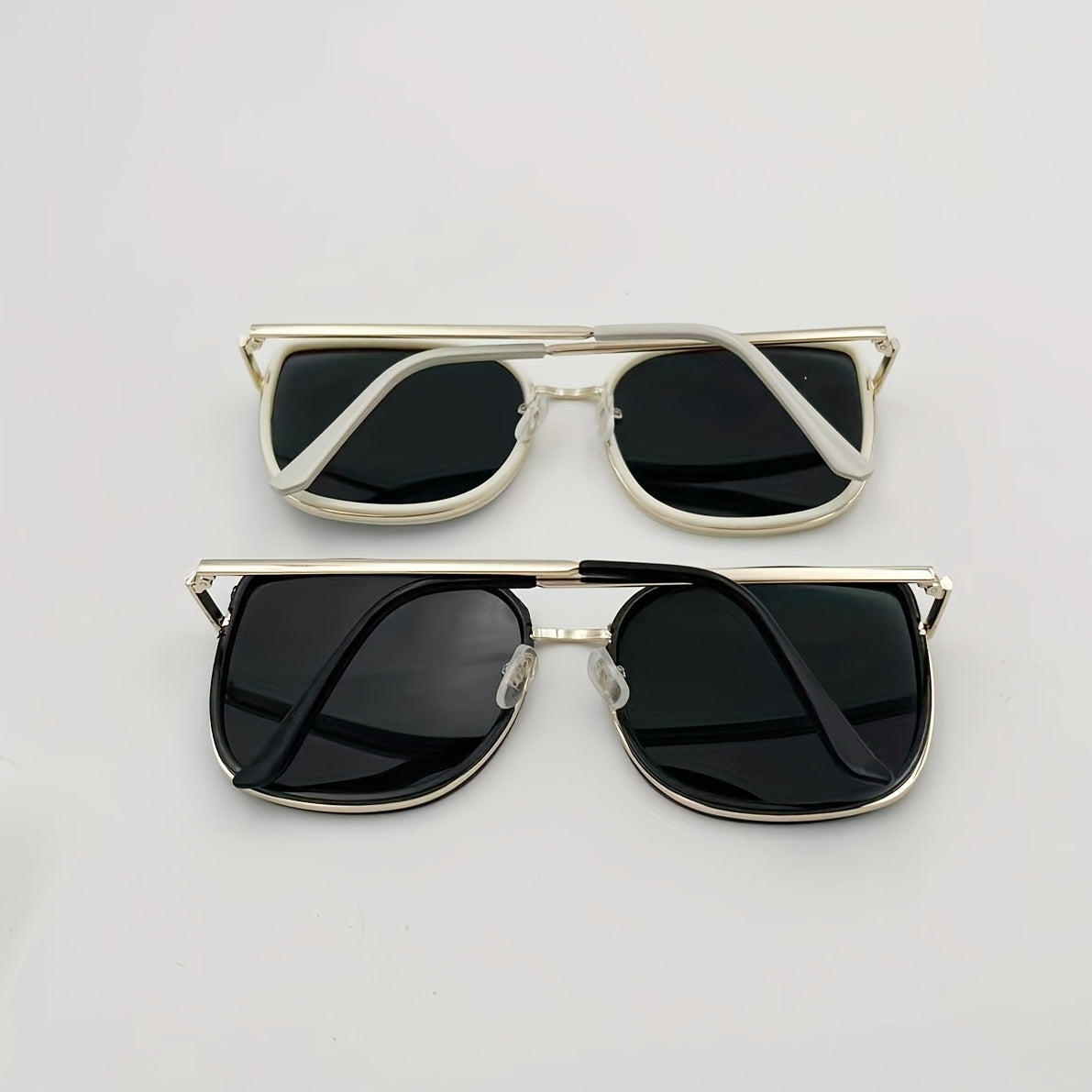 Oversized Square Sunglasses Anti Glare Metal Glasses UV400