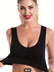 2pcs Wireless Sports Bras Cut Out Running Workout Bra