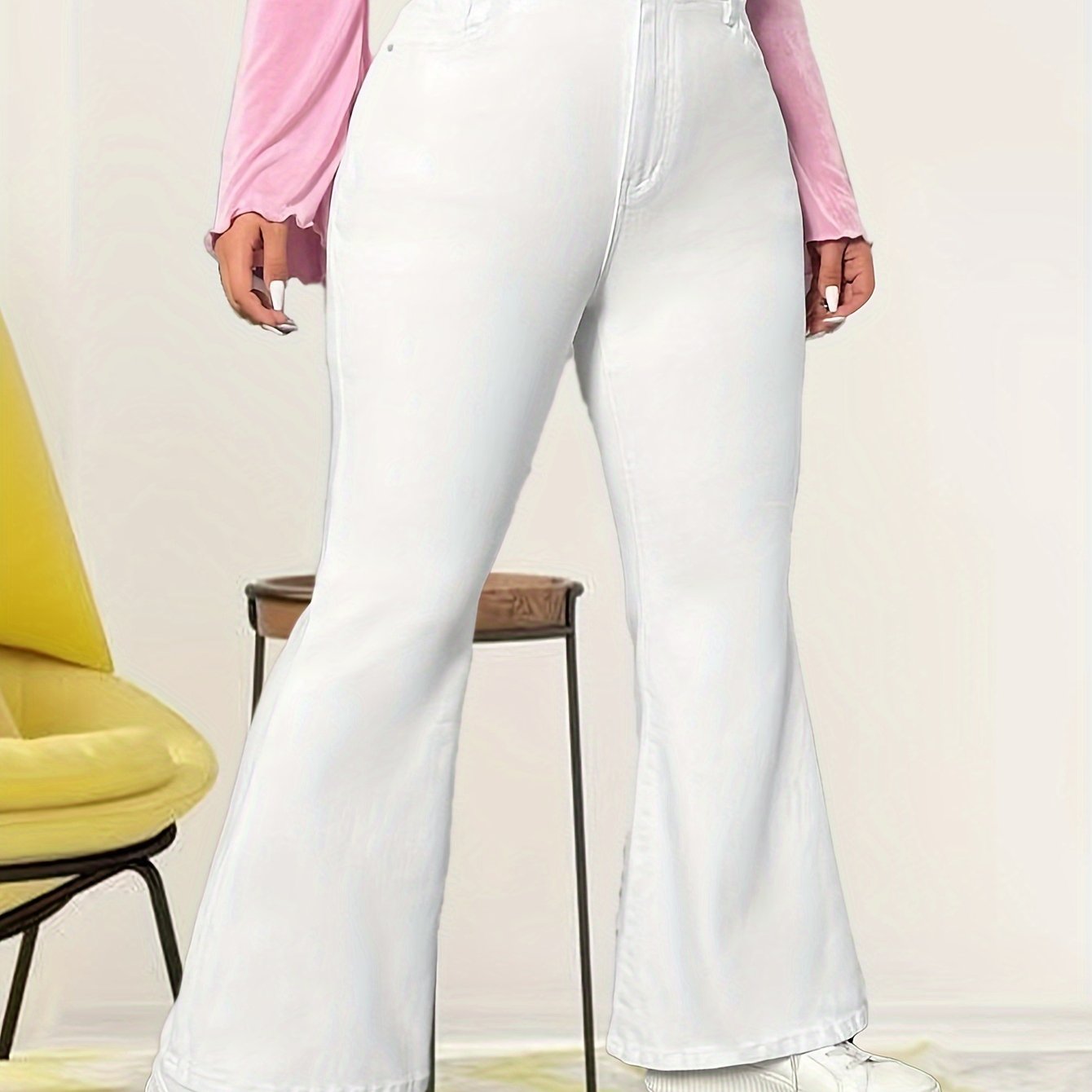  Flared Leg Button Fly Jeans