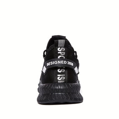 Men's Striped Walking Shoes Casual Outdoor Comfortable Lace up Sneakers