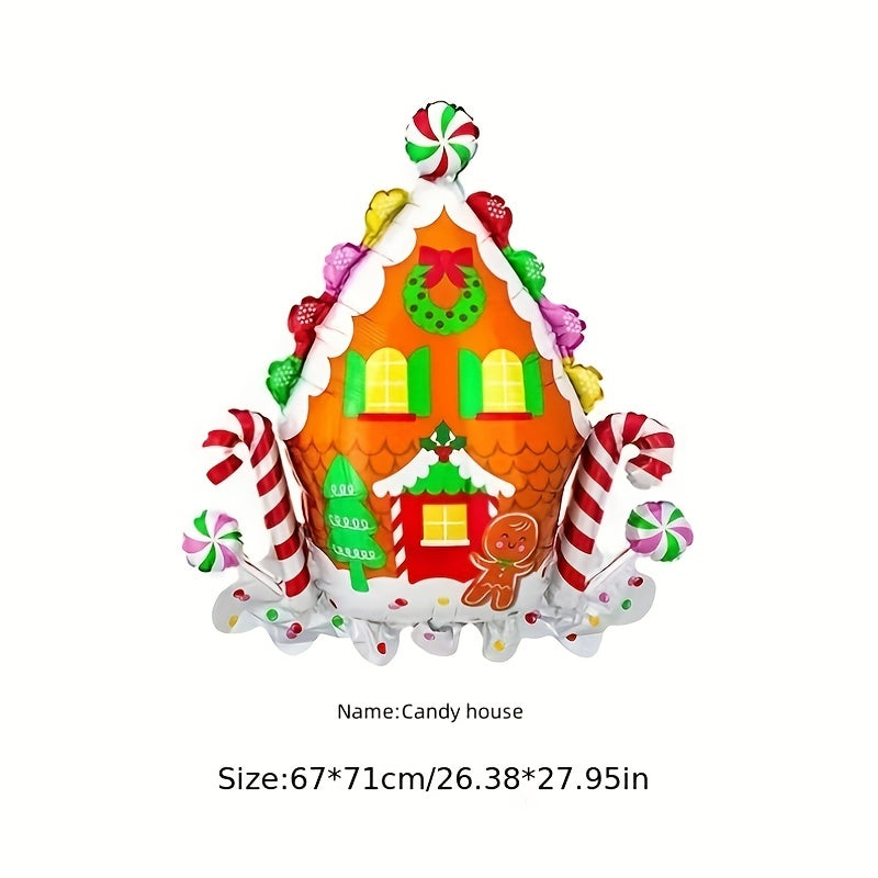 Large Christmas Santa Balloons Snowflakes Trees Party Decor