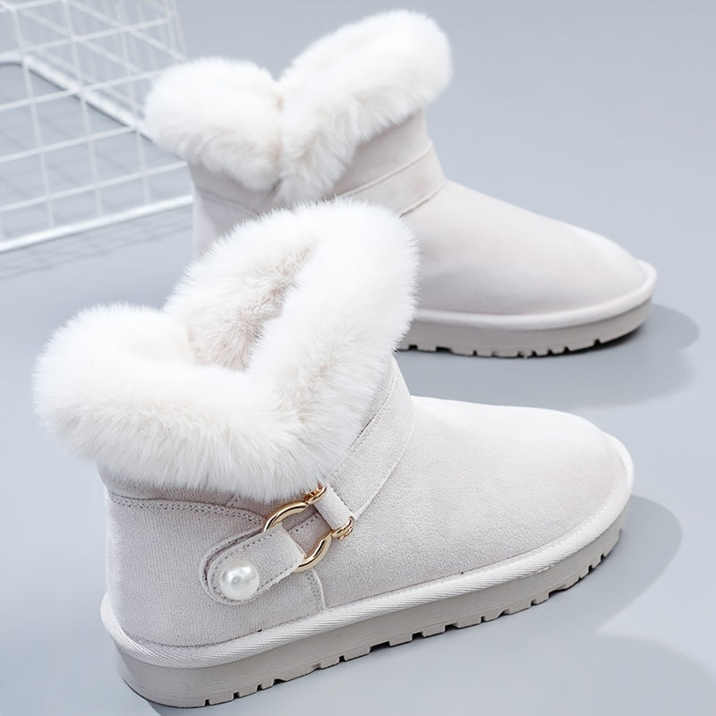 Women's Winter Snow Boots Slip On Ankle High Thermal Shoes
