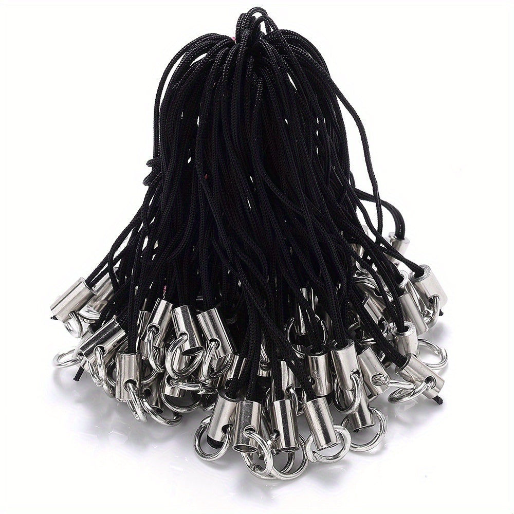 20pcs Polyester Cord Jump Ring Lanyard DIY Keychain Rope Craft Pendant