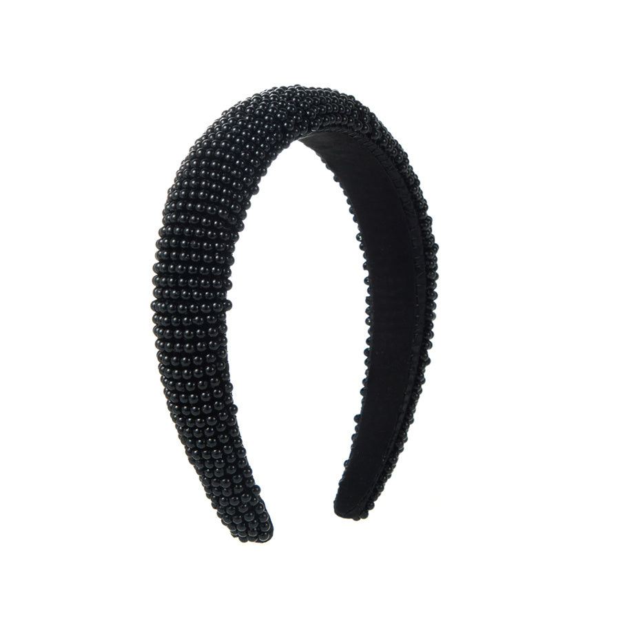 Faux Pearl Head Hoop Sponge Headband Hair Band Seamless