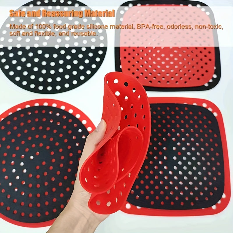 Silicone Air Fryer Liner 18x18 Non-Stick Baking Mat Cake Grilled Saucer