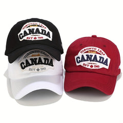 Canada Maple Leaf Baseball Cap Embroidery Patch Solid Sun Hat Unisex Dad Hats