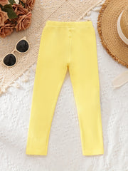 Girls Bunny Decor Elastic Waist Tight Pants Casual Skinny Pants