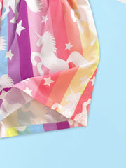 Girls' Unicorn Print Cami Romper Jumpsuit