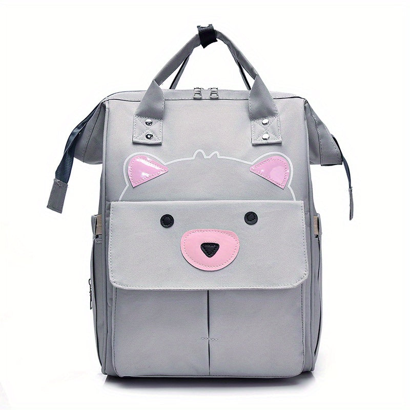 Large Capacity Cartoon Bear Diaper Backpack for Mom