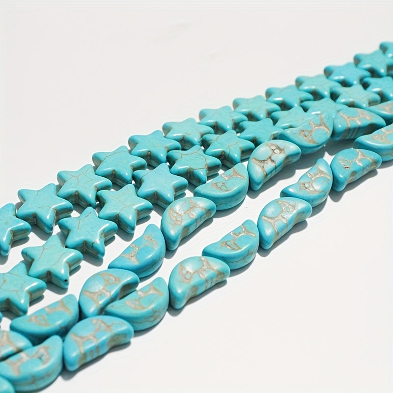 30 Stars 25 Moon Turquoise Beads DIY Necklace Bracelet