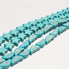 30 Stars 25 Moon Turquoise Beads DIY Necklace Bracelet