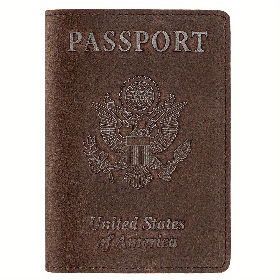 Leather Passport Cover Travel Holder for Cards