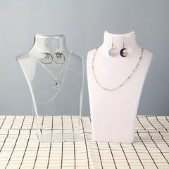 Plastic Neck Earrings Necklace Display Stand 1pc